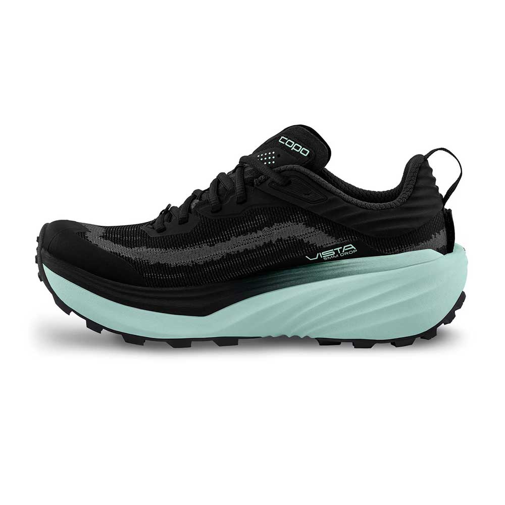 Women's Vista Trail Running Shoe - Black/Mint - Regular (B)