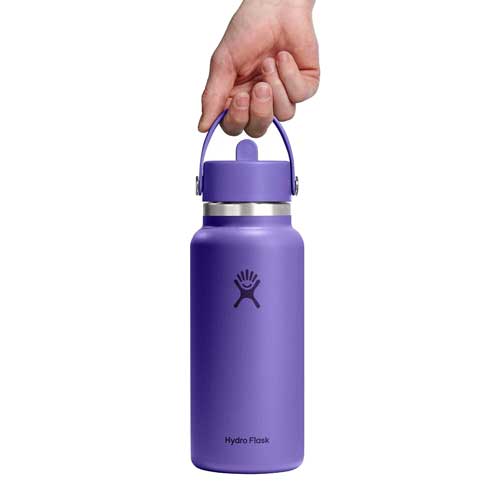 32 oz Wide Mouth with Flex Straw Cap - Utopia Purple