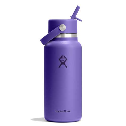 32 oz Wide Mouth with Flex Straw Cap - Utopia Purple