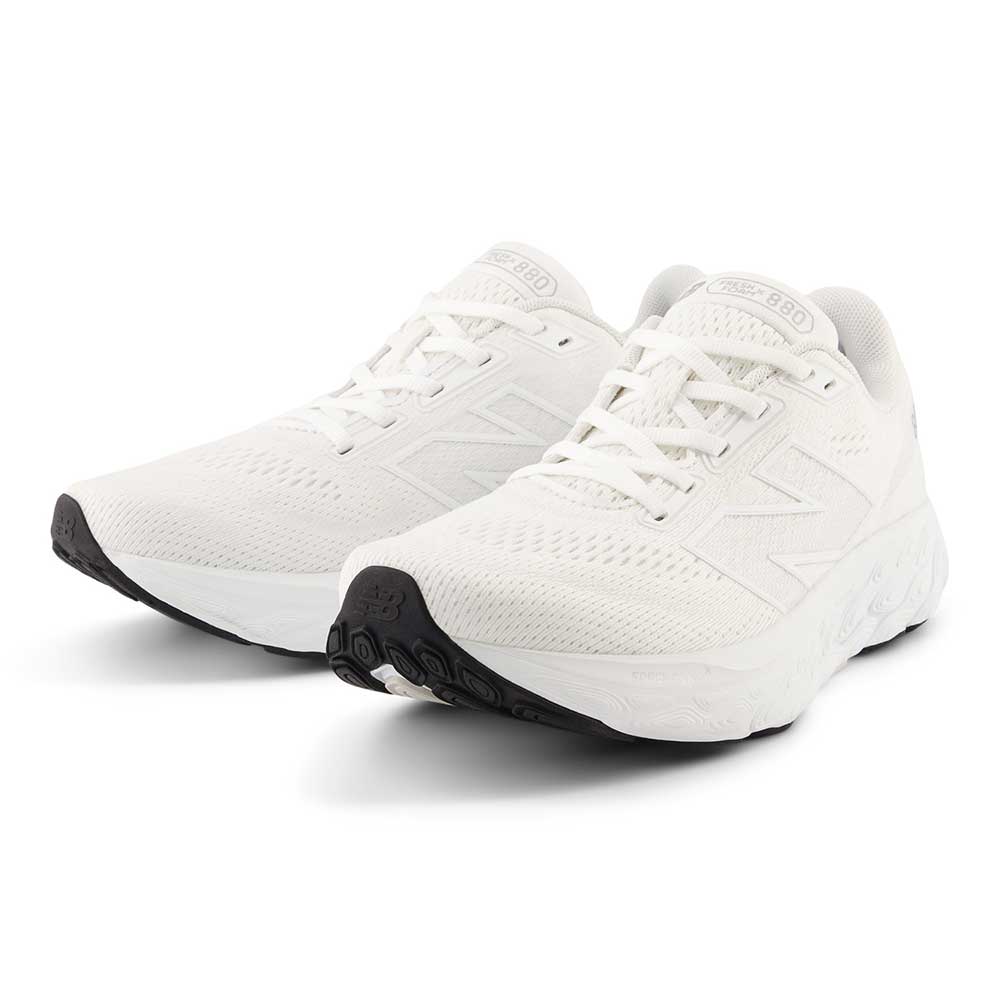 Women's Fresh Foam X 880v14 Running Shoes - White/Silver Metallic - Wide (D)