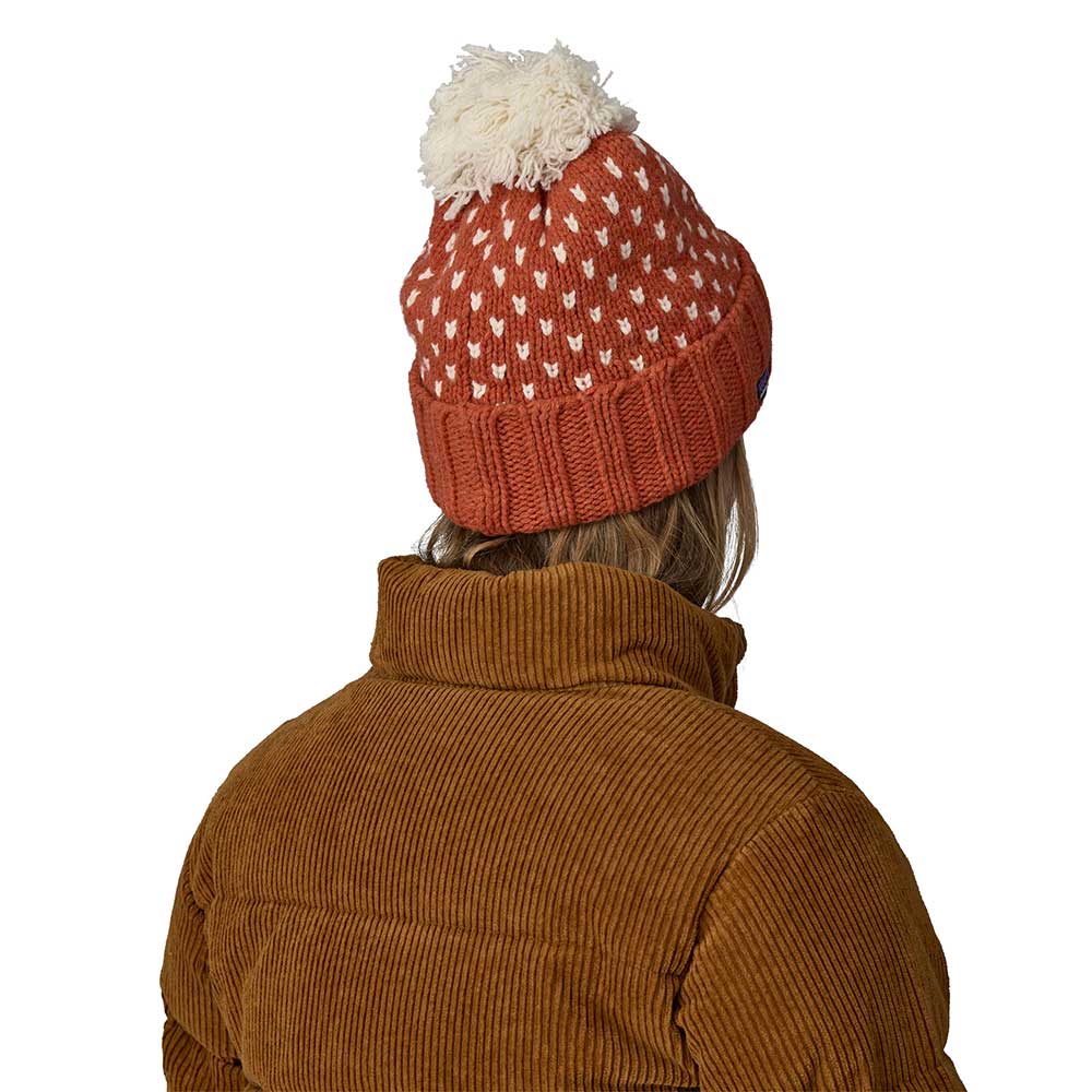 Snowbelle Beanie - Offset Dot: Burnished Red