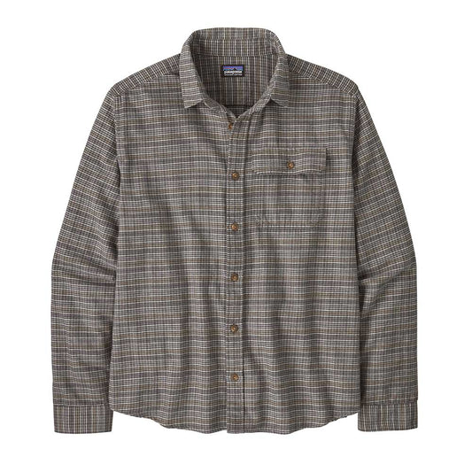 Men's Lightweight Fjord Flannel Shirt - Tracks: Noble Grey