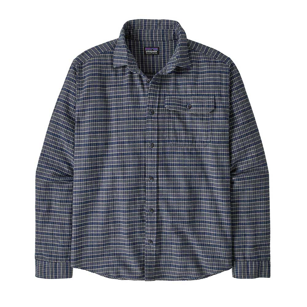 Men's Lightweight Fjord Flannel Shirt - Tracks: Sunken Blue