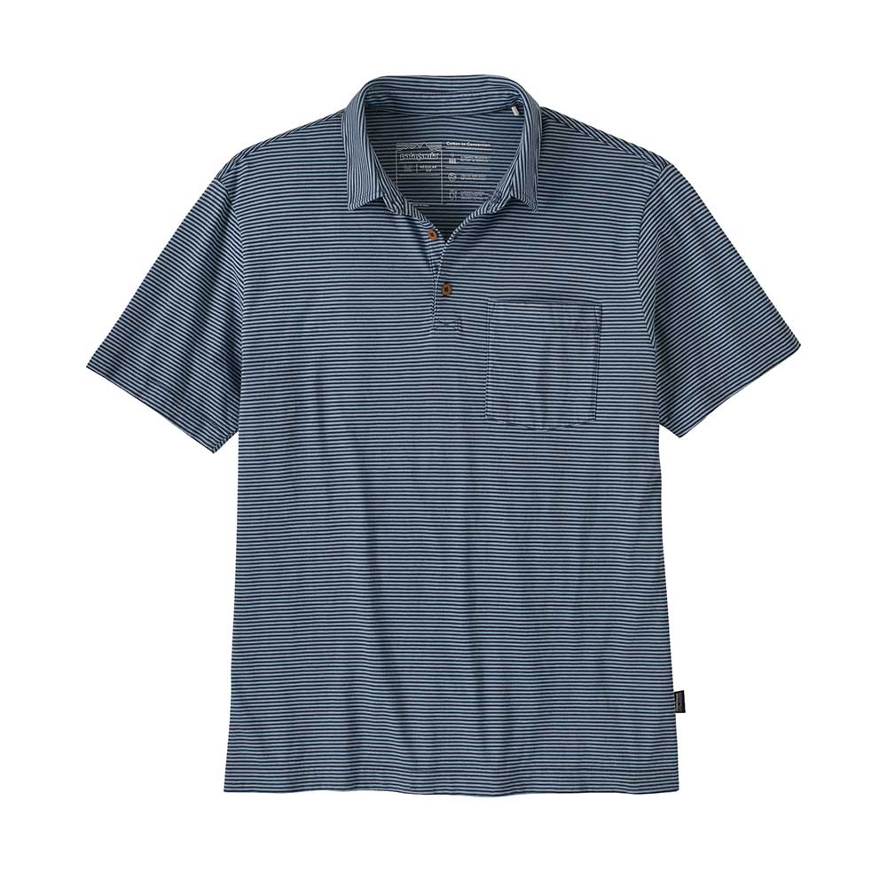 Men's Daily Polo - Fathom Stripe: New Navy
