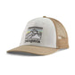 Unisex Line Logo Ridge LoPro Trucker Hat - White w/ Oar Tan