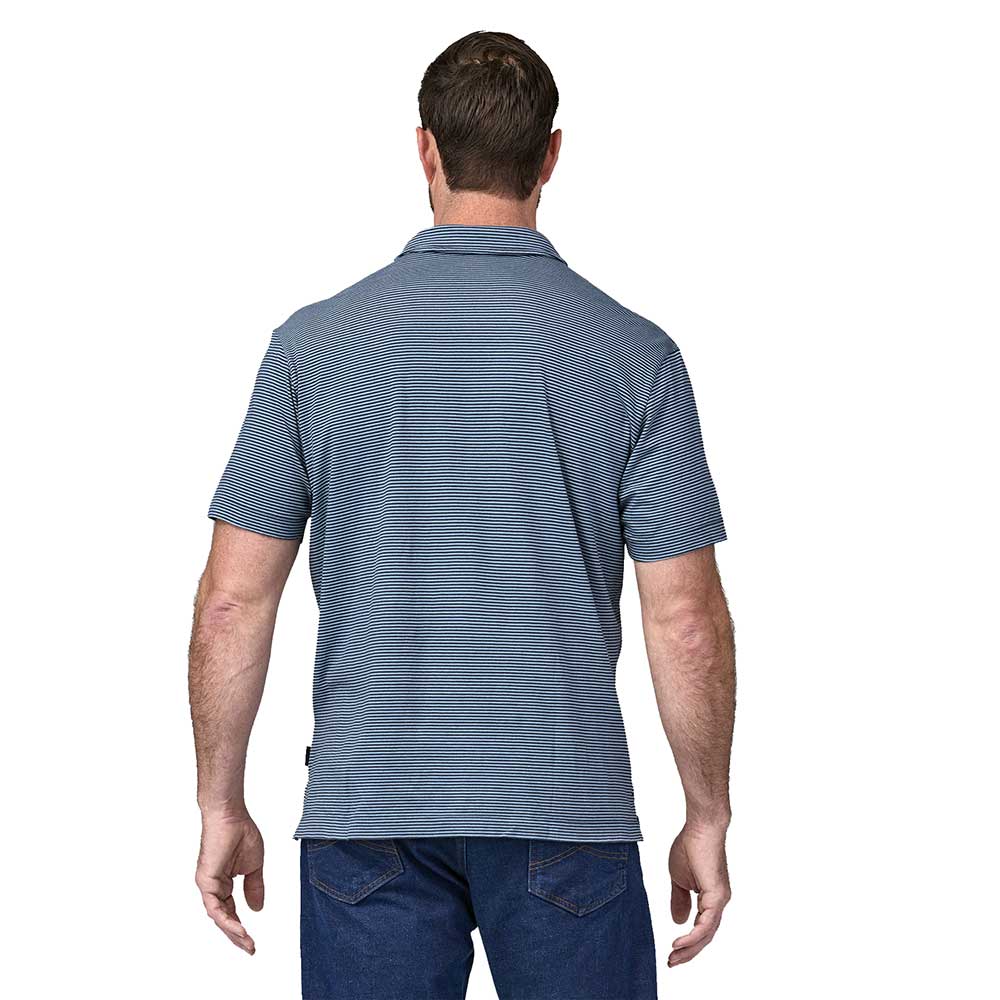 Men's Daily Polo - Fathom Stripe: New Navy