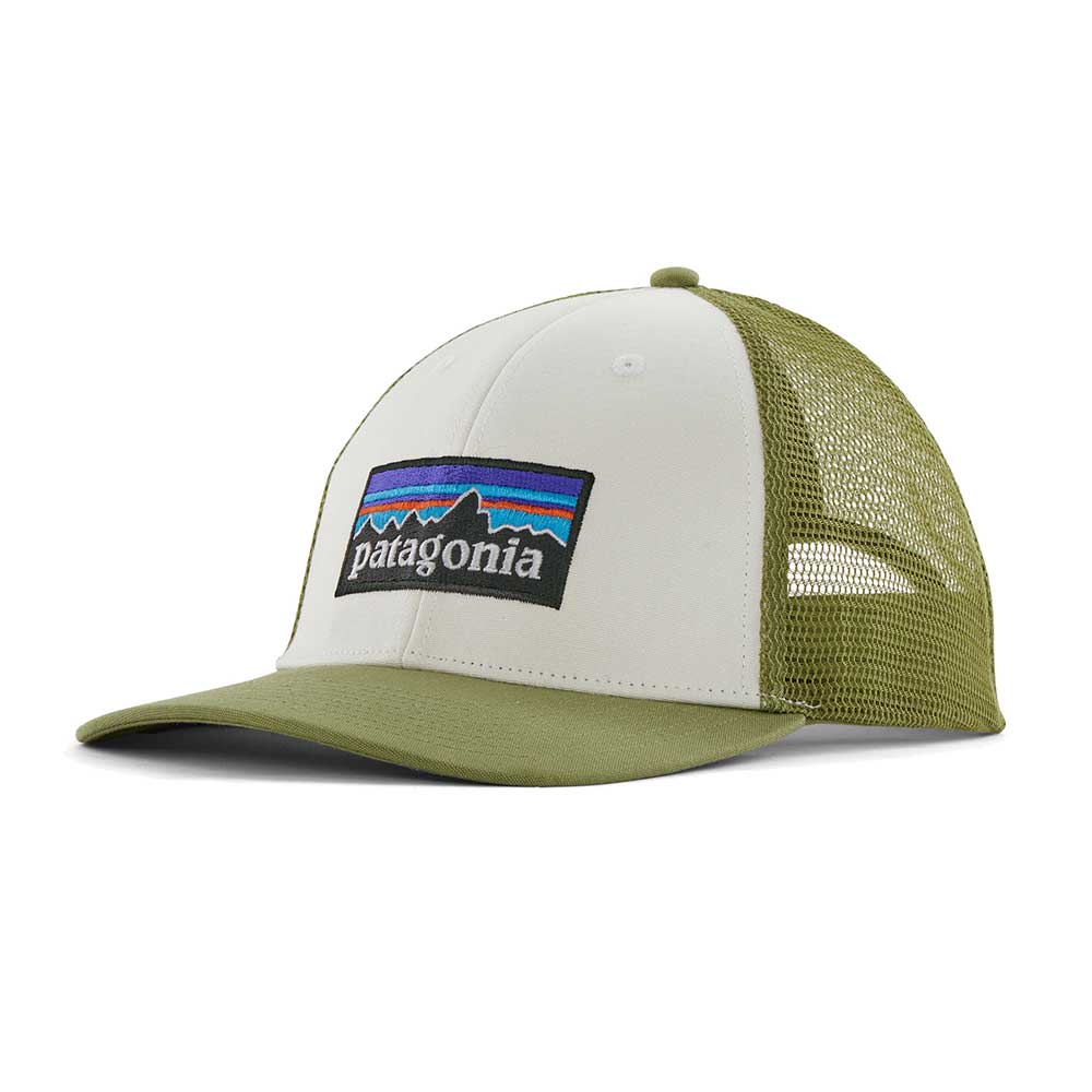 P-6 Logo LoPro Trucker Hat - White w/Buckhorn Green