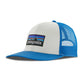 P-6 Logo Trucker Hat - White w/Vessel Blue