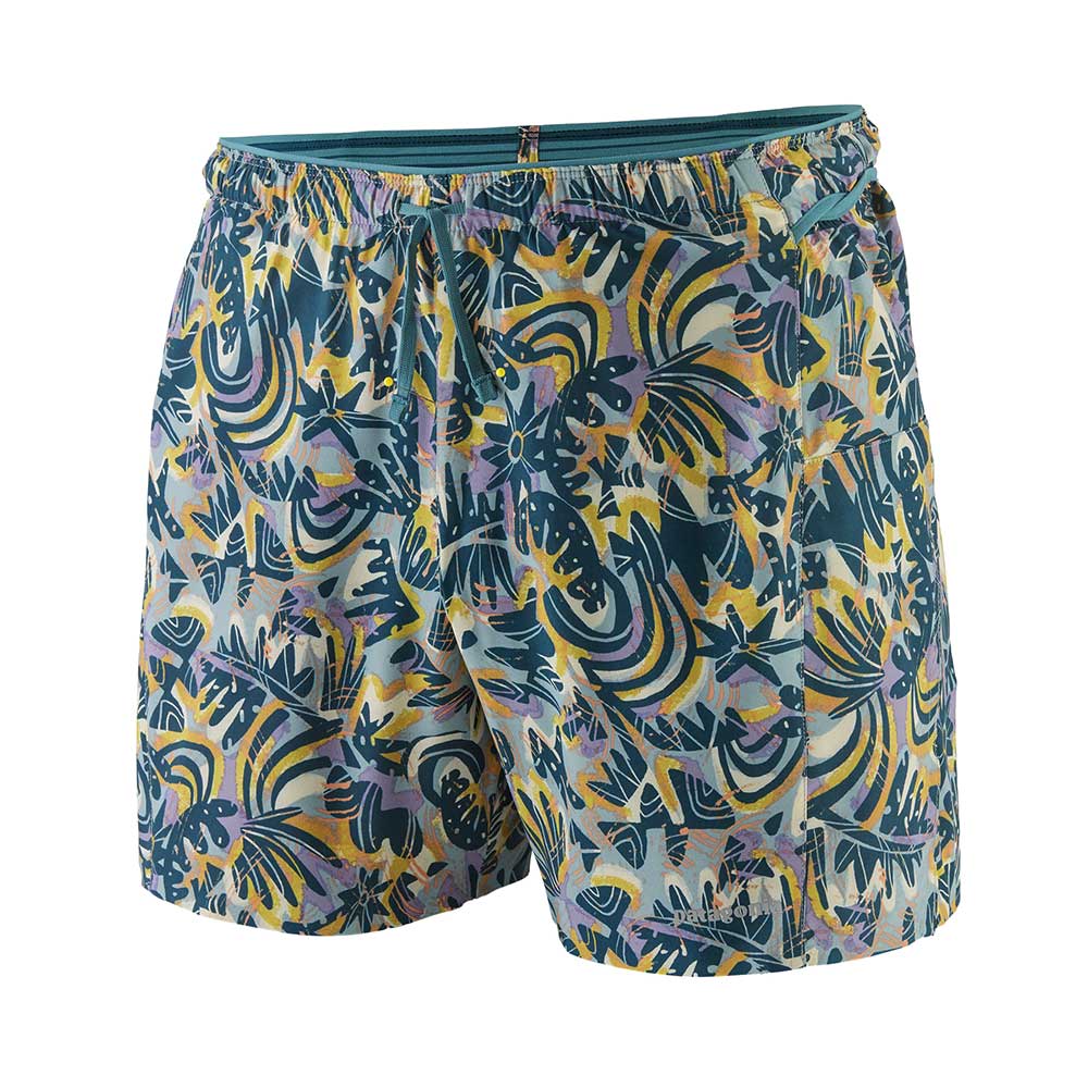 Men's Strider Pro Shorts 5" - Wild Botanist: Thermal Blue