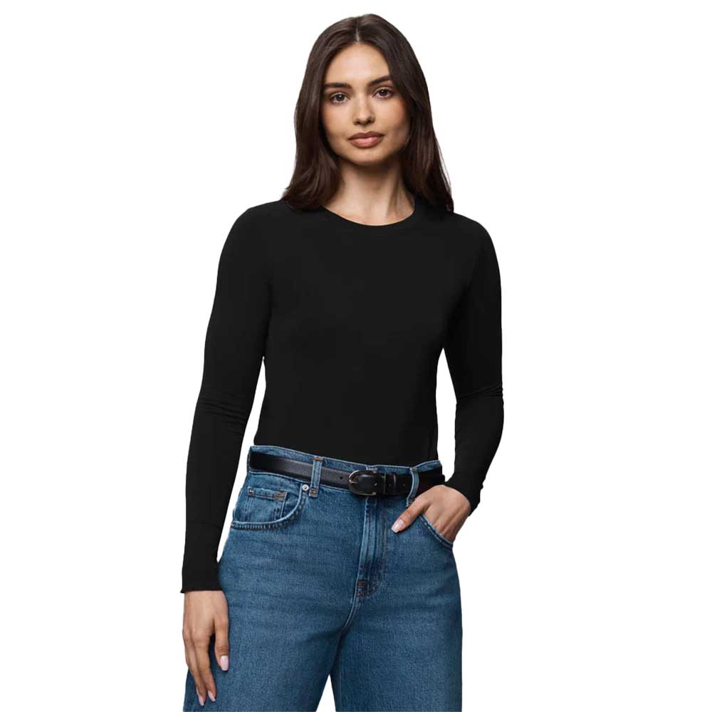 Women's Bamboo Long Sleeve Tee - Black