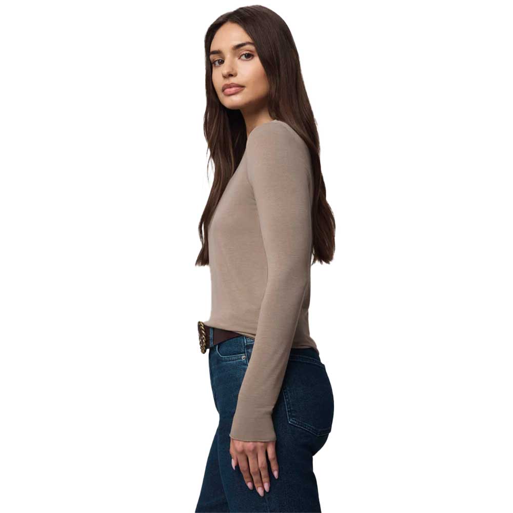 Women's Bamboo Long Sleeve Tee - Cedar Brown