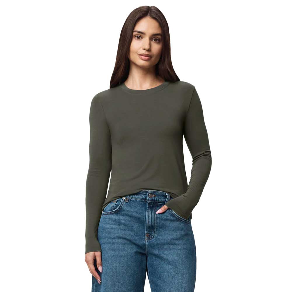 Women's Bamboo Long Sleeve Tee - Green Spruce