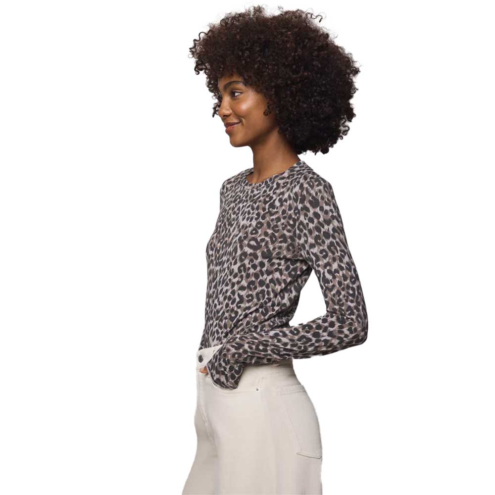 Women's Bamboo Long Sleeve Tee - Leopard Print