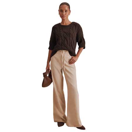 Women's Lounge Denim Pant - Wheat