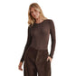 Women's Bamboo Long Sleeve Tee - Java/Taupe Grey