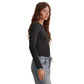 Women's Bamboo Long Sleeve Tee - Black/Pale Oak