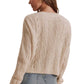 Women's Tori Cashmere Button Cardigan - Wheat Heather