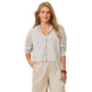 Women's Kennedy Stripe Zip Up - Pale Oak/Euclyptus