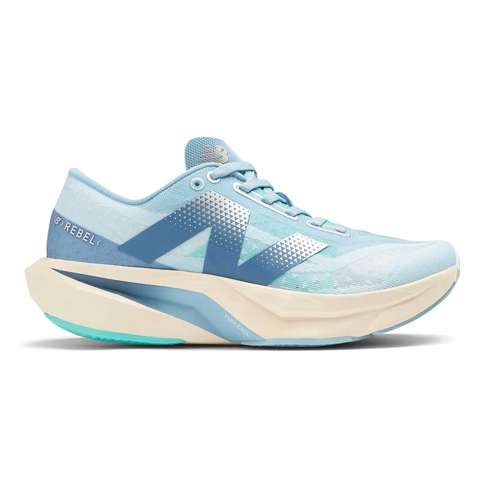 Women's FuelCell Rebel v4 Running Shoe - Quarry Blue/Chrome Blue - Regular (B)