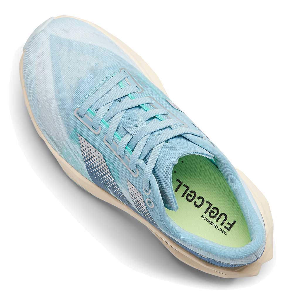 Women's FuelCell Rebel v4 Running Shoe - Quarry Blue/Chrome Blue - Wide (D)