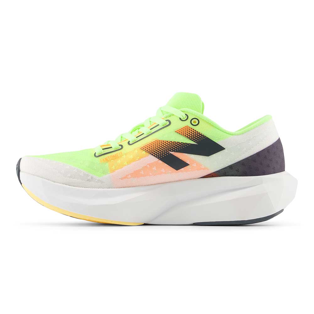Women's FuelCell Rebel V4 Running Shoe - White/Bleached Lime Glo - Regular (B)