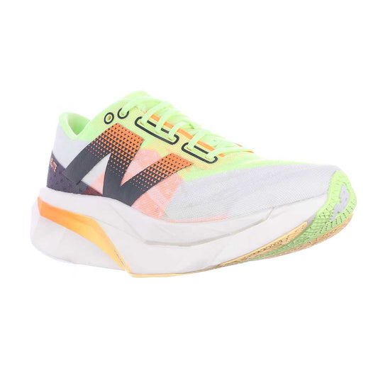 Women's FuelCell SuperComp Elite v4 Racing Shoe - White/Bleached Lime Glo - Regular (B)