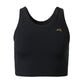 Women's Turnover Crop Top - Black