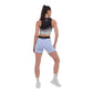 Women's Ares Flex Zip Front Race Crop - Striated Gradient-Black