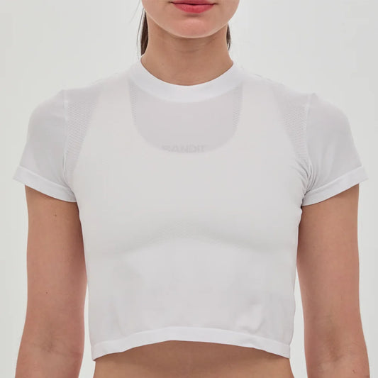 Women's Mercury Seamless Crop Tee - White