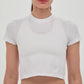 Women's Mercury Seamless Crop Tee - White