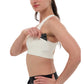 Women's Stamina Scoop Neck Run Bra - Chalk