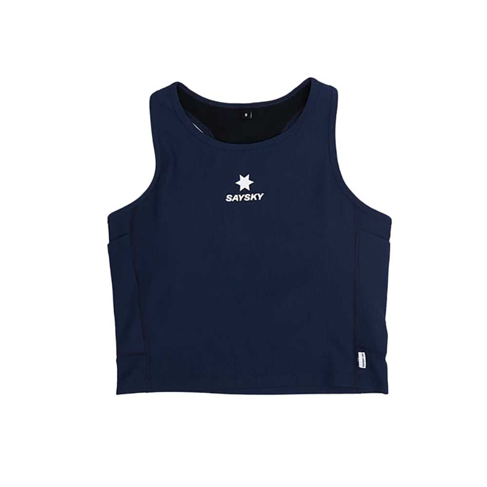 Women's Combat Rib Crop Top - Blue