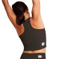 Women's Combat Rib Crop Top - Coffee
