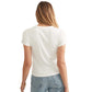 Women's Lexi Rib Sun-In Crew Tee - Antique White