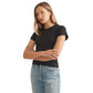 Women's Lexi Rib Sun-In Crew Tee - Faded Black