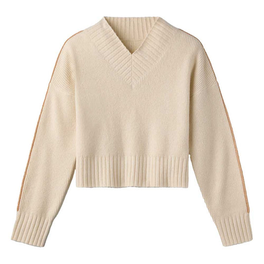 Women's Westside V-Neck Sweater - Sand Stone