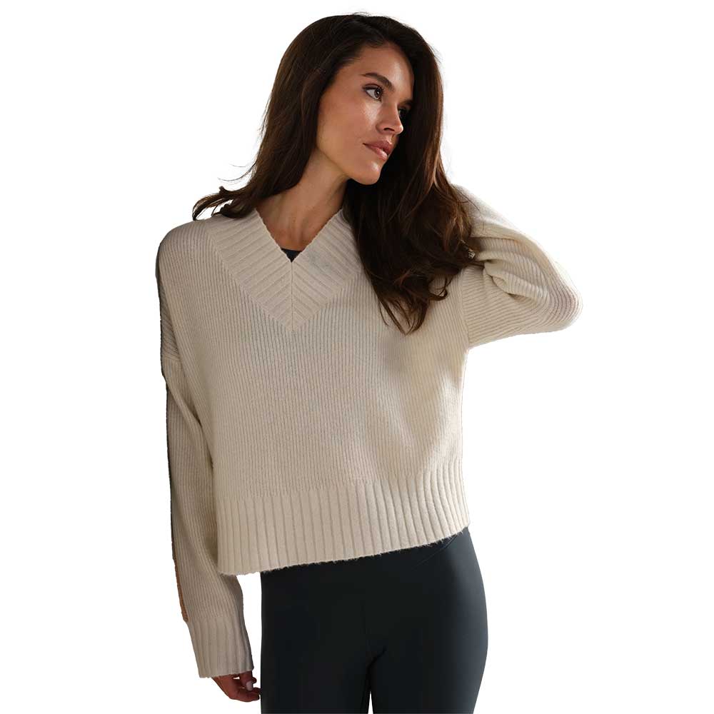 Women's Westside V-Neck Sweater - Sand Stone
