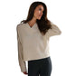 Women's Westside V-Neck Sweater - Sand Stone