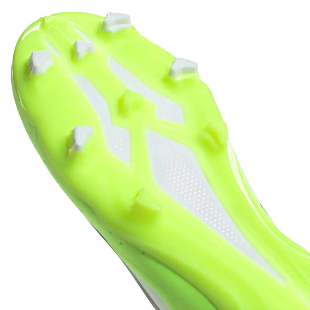 Unisex X Crazyfast .3 Laceless FG Soccer Cleat - Cloud White / Core Black / Lucid Lemon- Regular (D)