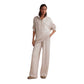 Women's Molly Half Zip Longline Sweat - Ivory Marl