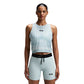 Women's Lightweight Racing Top Singlet - Growing Grid Lagoon/Mist