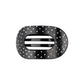 Flat Round Hair Clip Medium - Black Polka Dot Party