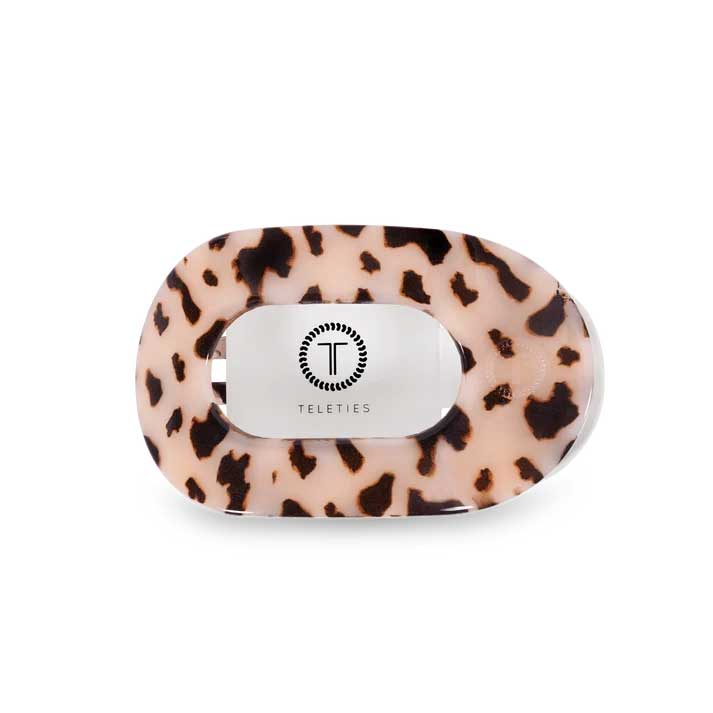 Flat Round Hair Clip Medium - Blonde Tortoise