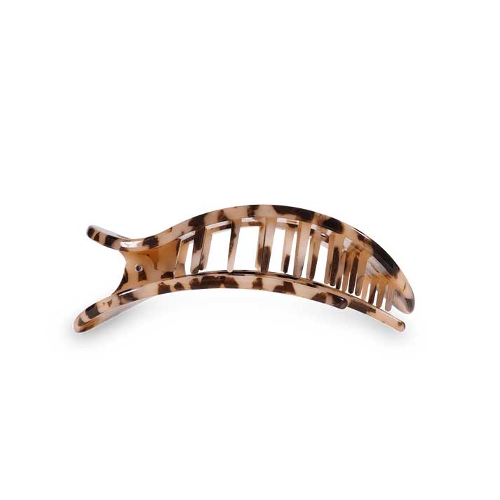Flat Round Hair Clip Medium - Blonde Tortoise