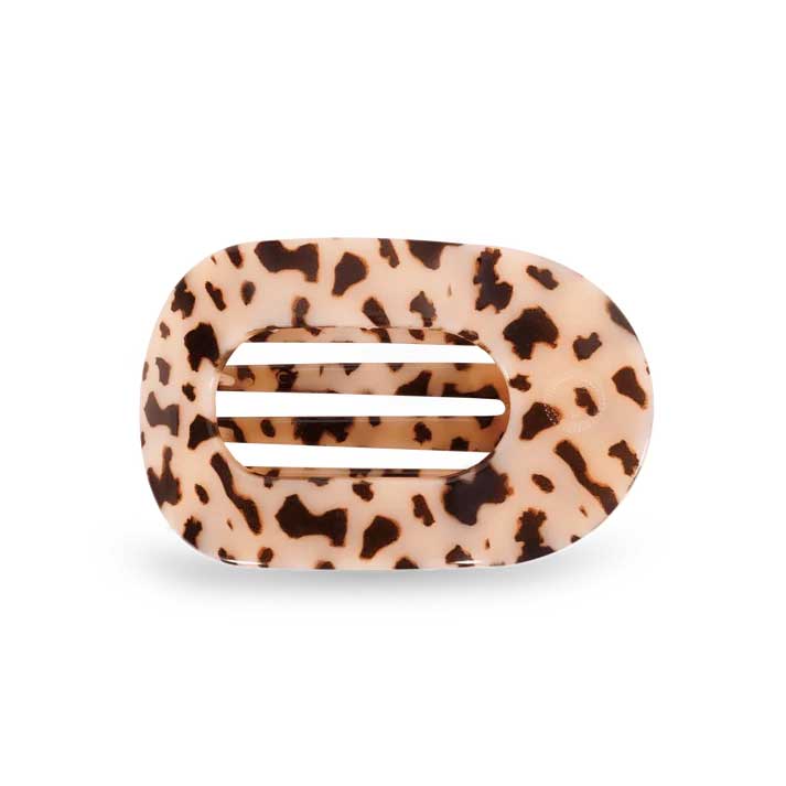 Flat Round Hair Clip Medium - Blonde Tortoise