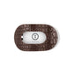 Flat Round Hair Clip Medium - Brown Crocodile