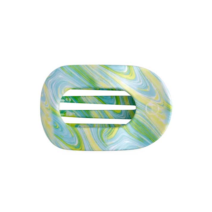 Flat Round Hair Clip Medium - By the Sea Shore