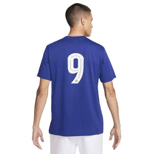 FCB Nike Short Sleeve Number 9 Tee - Deep Royal Blue/White