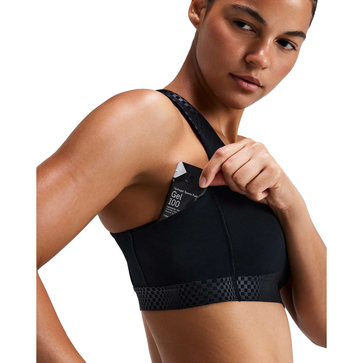 Women's Scoop Neck Run Bra - Bandit Black