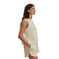 Women's Marla Button Placket Tank - Pristine
